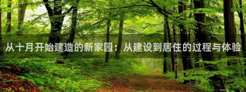 威九國際海域：從十月開始建造的新家園：從建設(shè)到居住的過程與體驗